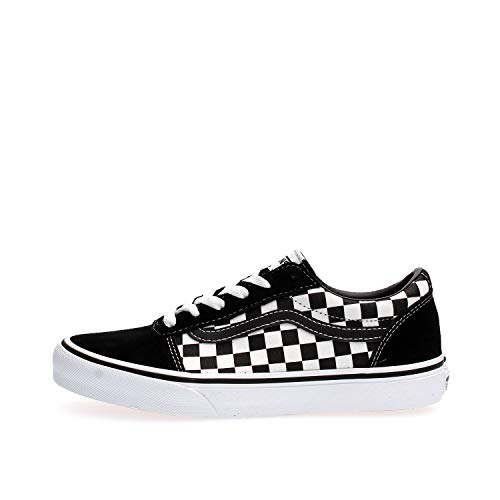 Vans Jungen Ward Suede/Canvas Sneaker, Schwarz Checker Black True...