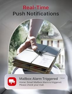X-Sense Smart Mailbox Alarm, Wireless Long Range Mailbox Alert, Mailbox Sensor with SBS50 Base Station for Delivered Mail, SMA11