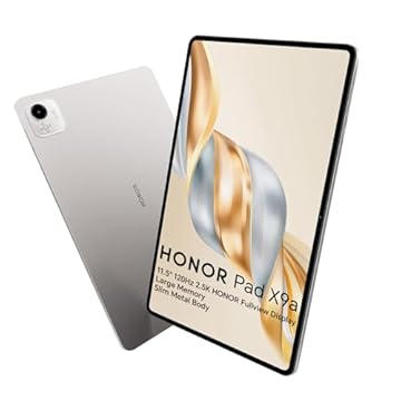 HONOR Pad X9a 6GB 128GB WIFI Tablet, 11,5 Pollici a 120Hz 2,5K, Qualcomm 6nm Snapdragon 685, 4 Altoparlanti, 8300mAh Batteria, Corpo in Metallo, Android 15, Google Service, Grigio