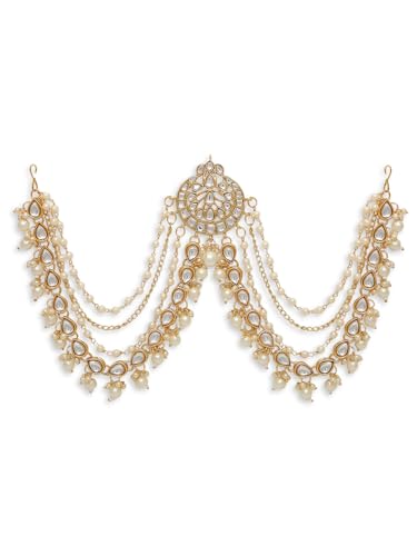 Image of OOMPH Jewellery Ethnic Sheeshphool-Kundan Jadau Floral Design for Women & Girls Stylish - DPH161DST4RKH184RKH235 PA201