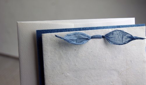 Seed Embedded Recycled 4.5" X 6" Panel Lotka Invitation Paper Diy Kit Of 25 Rustic Blue #TOP6