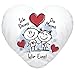 SpecialMe® Herzkissen Liebe verliebte Strichmännchem Ich Deins Du Meins Herz Geschenk Valentinstag Jahrestag inkl. Füllung weiß Herz-Kissen