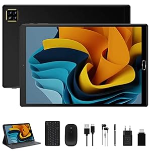 JUSYEA Tablet 10 Zoll Android Tablets 4GB RAM + 64GB ROM, WLAN, SD/TF 4-256GB Erweiterung, Bluetooth, 2.5D IPS, 5 MP + 8…