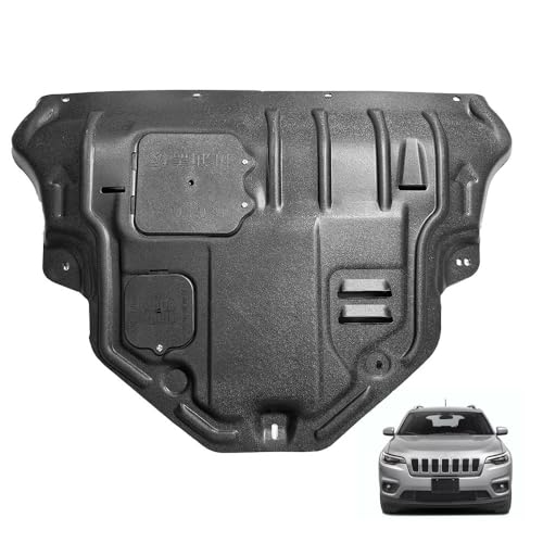 Engine Splash Shield Fit for Jeep Cherokee 2019 2020 2021 2022 2023 Engine Case Guard Under Cover Compatible with Cherokee Front Engine Guard Mud Flaps