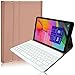 Produktbild KILISON Samsung Galaxy Tab A 10,1 T515/ T510N Tastatur Hülle - [QWERTZ Layout] PU Leder Tasche Wiederaufladbar Abnehmbar Wireless Keybord Cover Case für Samsung Galaxy Tab 10.1 Zoll 2019, Roségold