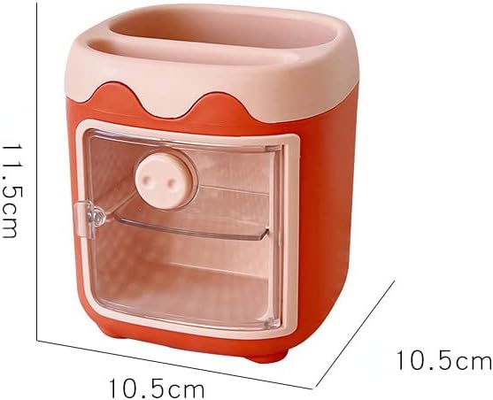 Miniatura 6 de Donloise Organizador de escritorio con forma de cerdito Kawaii con calcomanías, accesorios de escritorio lindos, bandeja de almacenamiento de