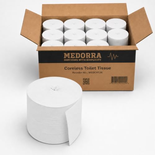 Essential Coreless SRB Bathroom Tissue, Septic Safe, 2-Ply, White, 1,000 Sheets/Roll, 36 Rolls/Carton