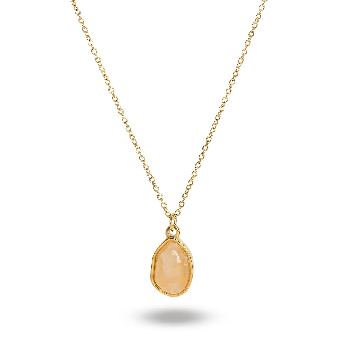palmonas Pink Quartz Necklace for Women - Gold Plated Necklace Chain, Waterproof & Anti Tarnish Jewellery | Gift For Women & Girls-picture-36