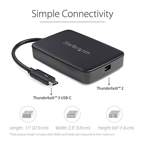 image for StarTech.com Thunderbolt 3 to Thunderbolt 2 Adapter (Non-Reversible) -