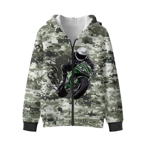 Boys Zip Up Hoodie Cozy Lightweight Kids Long Sleeve Hooded Athletic Sweatshirt for Sports and Daily Wear S-XL2