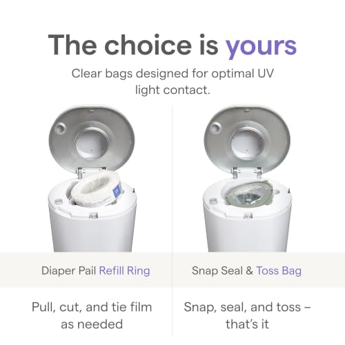 Munchkin Baby UV Diaper Pail, #1 in Odor Control, Step Pedal, White - image 5