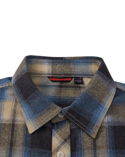 Image of Alimens & Gentle Men's Button Down Regular Fit Long Sleeve Plaid Flannel Casual Shirts