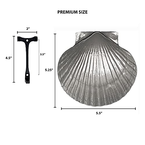 Scallop Door Knocker - Nickel Silver (Premium Size) #TOP4