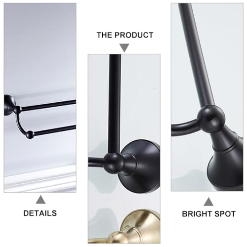 Porte-serviettes double SOLUSTRE 55 cm à double barre suspendue, support robuste