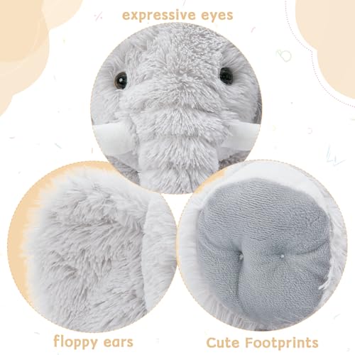 MorisMos Elefant Kuscheltier XXL,50cm groß Elefant Plüschtier Stofftier, Grau riesen Plüschelefant,Geburtstag Weihnachten Geschenk für Kinder Baby Mädchen Jungen