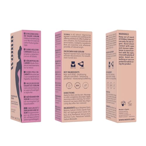 womn Intimate Comfort INGROWN HAIR SERUM - Serum gegen eingewachsene Haare, Rasierpickel & Hautverfärbungen, 50 ml