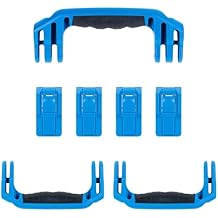 Pelican 1607 Replacement Handle & Latch Set by ColorCase - Blue Handles & Push Button Latches