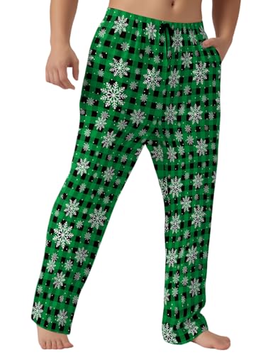 Men's Pajama Pants with Pockets Elastic Waistband Breathable Lightweight Sleep Pants for Men Soft Lounge Pants2