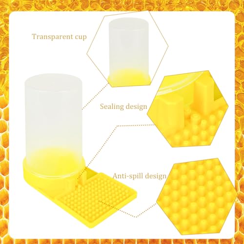 Image of 3 Pack Bee Water Feeder Beehive, Beekeeping Water Dispenser Honey Beehive Entrance Feeder Bee Equipment Dispenser Drinking Honey Bee Watering Station for Outside Garden