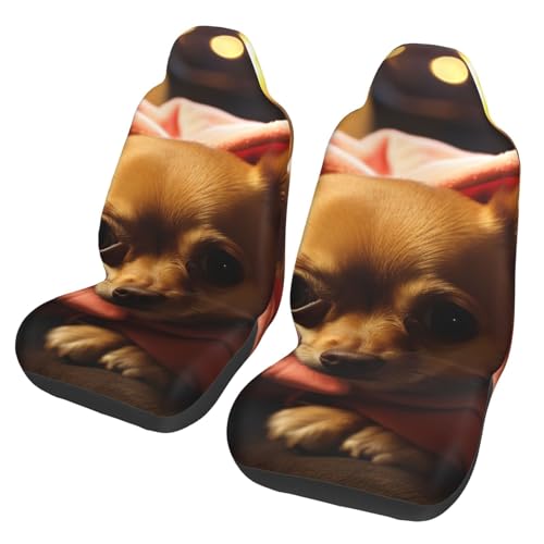 Housse de siège de voiture imperméable et universelle motif chihuahua