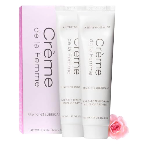 Image of Creme De La Femme Daily Vaginal Moisturizing Cream for Long-Lasting Relief from Feminine Dryness Chemical & Hormone Free, Fragrance-Free, Also a Hydrating Intimate Lubricant for Men and Women - 2 Pack