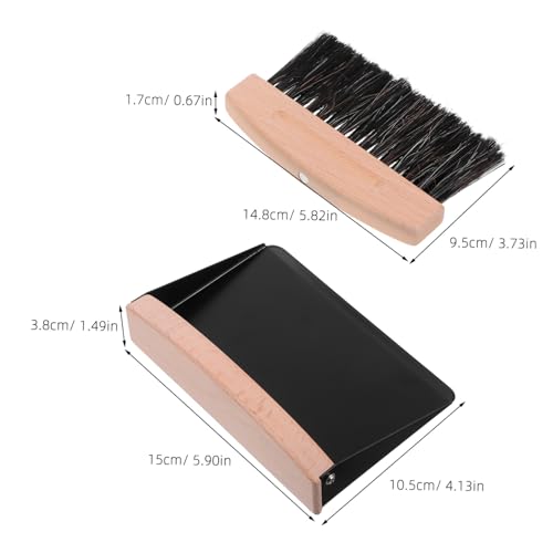 Anneome Mini Tischbesen und Kehrschaufel Set Platzsparendes Handfeger Kehrblech für Desktop Reinigung Effizientes Kleines Besen Schaufel Set für Büro Sofa und Haustierpflege – Bild 3