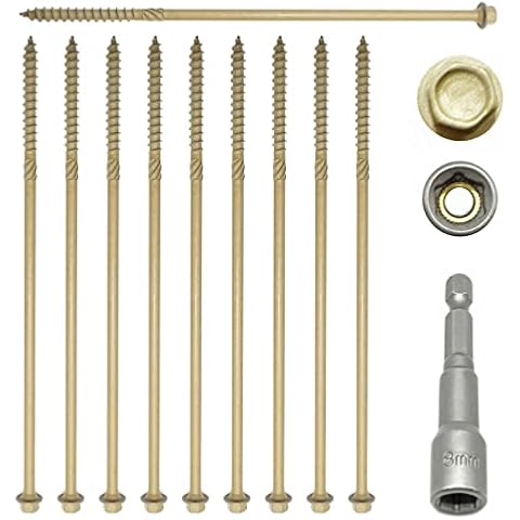 20, 150mm TIMBERFIX Plus HEX Head Sleeper Screws TIMBERLOK DECKING Landscape Cover