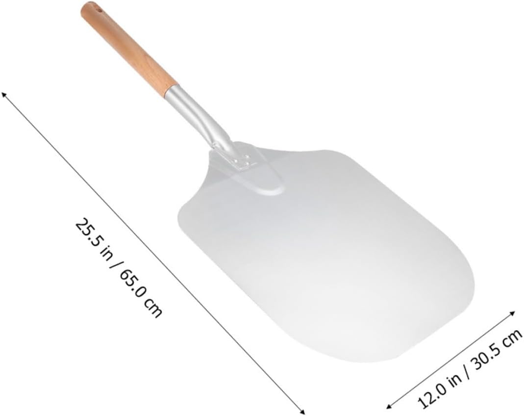 PRETYZOOM Detachable Pizza Peel Spiral Handle 12 Wooden Baking Spatula High Temperature Resistant Kitchen Tool for Homemade Pizza and Bread
