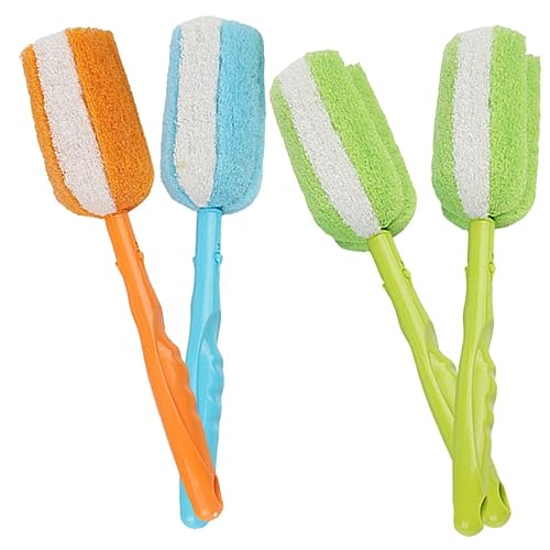FOMIYES 4pcs Dry Brush Cleaner Reusable Cup Brush Cleaning Brush for Water Bottles Water Bottle Cleaning Brush Daily Use Bottle Cleaner Long Handle Bottle Brush Cleaning Tool Clean Brush