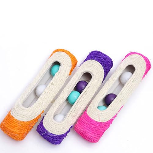 Rascador para gato con bola rodante y base de sisal miniatura 2