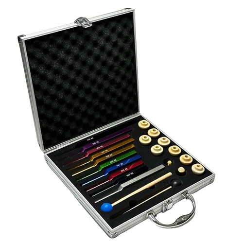 Lrowvenu 10-Piece Solfeggio Tuning Fork Set