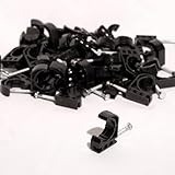 (Pack of 50) Topaipe 3/4 Inch Single Nail Half Clamp, J-Hook with Nail, Pex Pipe Clamps, J-Clamp Tool for Pex Tubing Pipe Support