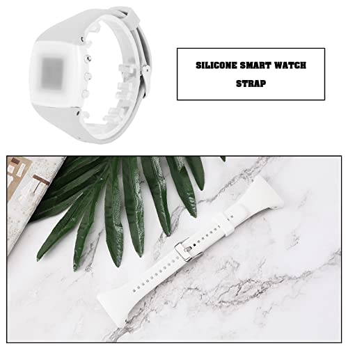 EMSea Silicone Watch Strap Compatible with Polar FT4 FT7 Fitness Tracker Adjustable Watch Band Smartwatch Quick Release Wristband for 160~230mm Wrist Size White - Image 2
