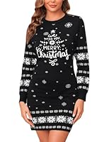 Gyabnw Christmas Jumpers Dresses Women UK Xmas Winter Pullover Dress Knitted Sweater Party Wear