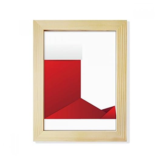 DIYthinker Résumé Chaussettes de Noël Origami Motif de Bureau en Bois Cadre Photo Art Peinture 6X8 Pouces Convient 15.2 x 20.2cm (6 x 8 Pouces) Photos Multicolor