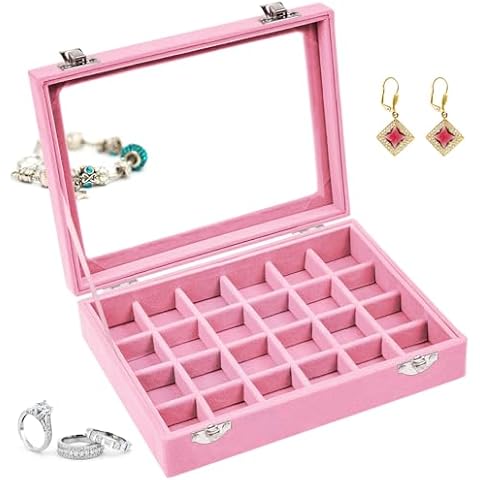 Boîte à Bijoux AMJKEJI Velours Cover