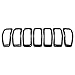 Astra Depot Compatible for 2014-2018 Jeep Cherokee 4-Door Grille Grill Cover Insert Kit 7pcs Glossy Black