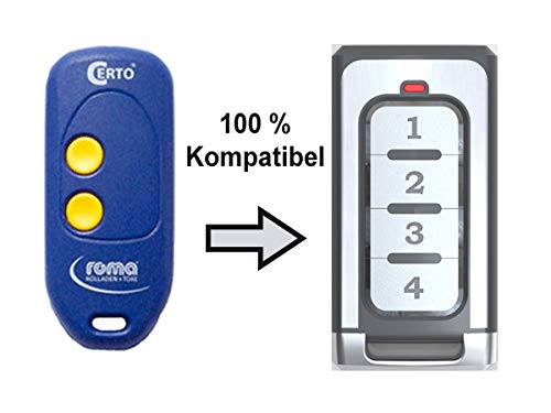 Ersatz Fernbedienung Handsender für Roma Certo 868,5 MHz MT87A3-2 MT87A3-4