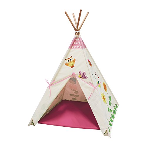 Cabana da Alegria em Tecido e 4 Hastes em Madeira, A Partir de 2 Anos, Embalagem Plástica Papo de Pa