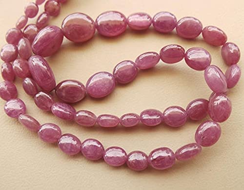 Collier saphir rose et rubis naturel LKBEADS, le cadeau d'anniversaire idéal