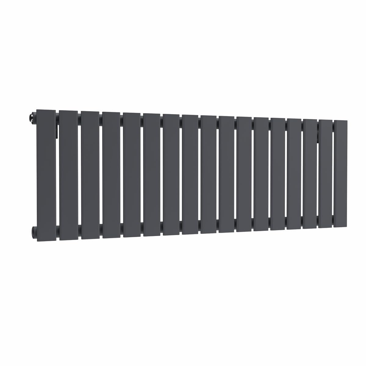 Lux Heat Anthracite Grey Flat Horizontal Single Panel Designer Radiator 400mm (H) x 1190mm (W)