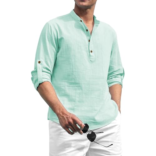 Image of Beige Color Cotton Blend Mandarin Neck Short Kurta Straight Kurta for Men (S)