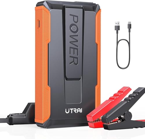 UTRAI Arrancador de Coches 1600A 13200mAh Arrancador Bateria Coche (Up to 6,5L Gasolina 5,5L Diesel) Arrancador de Baterias de Coche Jump Starter with LED Light, Intelligent Detection Arrancador Coche