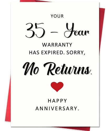 Smithtuy Funny 35th Anniversary Card,35 Year Wedding...