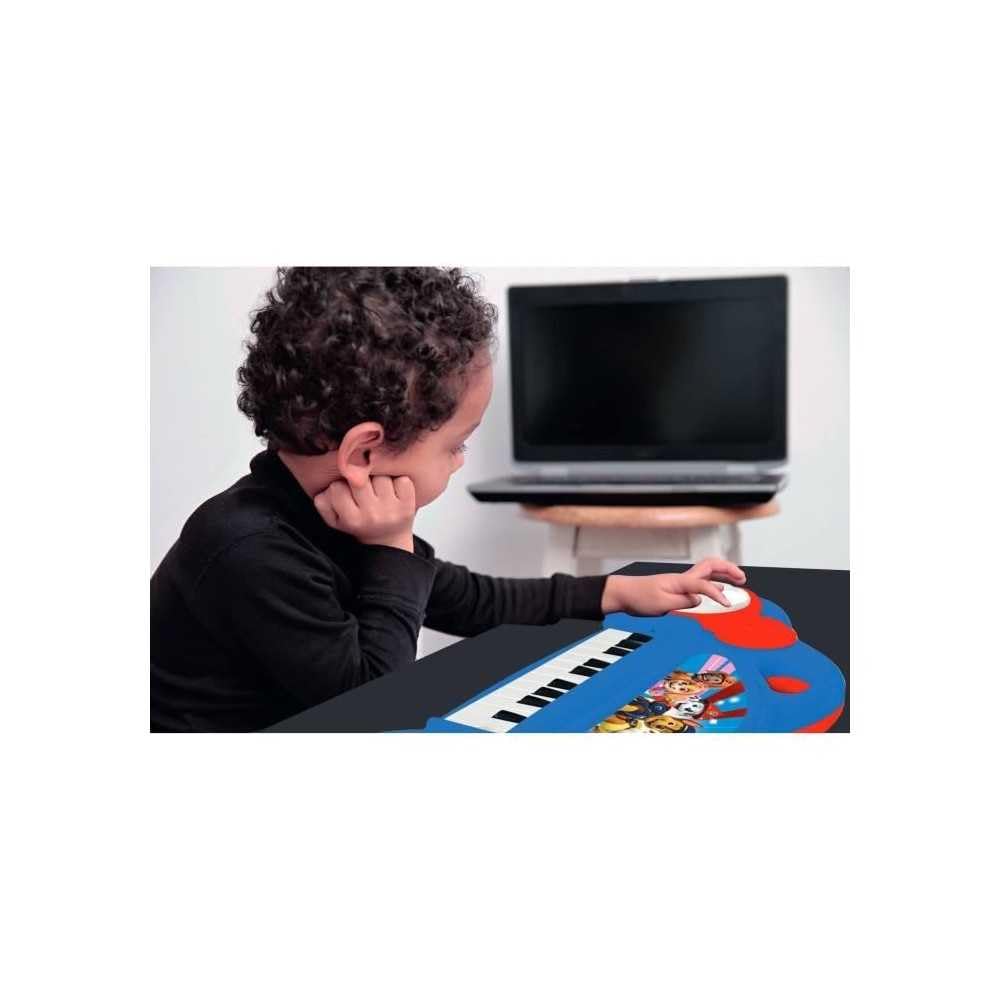 Lexibook, La Pat' Patrouille, Piano électronique pour Enfants avec Effets Lumineux, Microphone, Batterie, Haut-Parleur intégré, mélodies de démonstration, Lecteur DJ, Bleu/Rouge, K704PA - 5