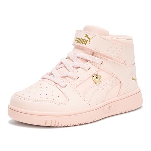 Image of PUMA Kids' Rebound Layup Mid Hook and Loop Sneakers