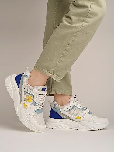 Image of Shoetopia Colorblock Breathable Chunky Sneakers For Women & Girls