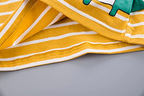 Kledingsets voor babyjongens Babykleding Outfits Katoen bedrukte top Casual 2-delige set Winter babykleding (geel, 80) Perfect - Afbeelding 4