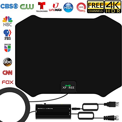 HDTV Antenna, 2020 Newest Indoor Amplified Digital TV Antenna 120 Miles Range Signal