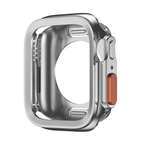 Coque Apple Watch protection sport et bureau pour iWatch Series et Ultra en argent